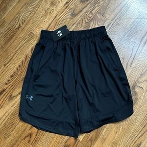 New Men’s Black Under Armour UA Training Stretch Shorts - Small